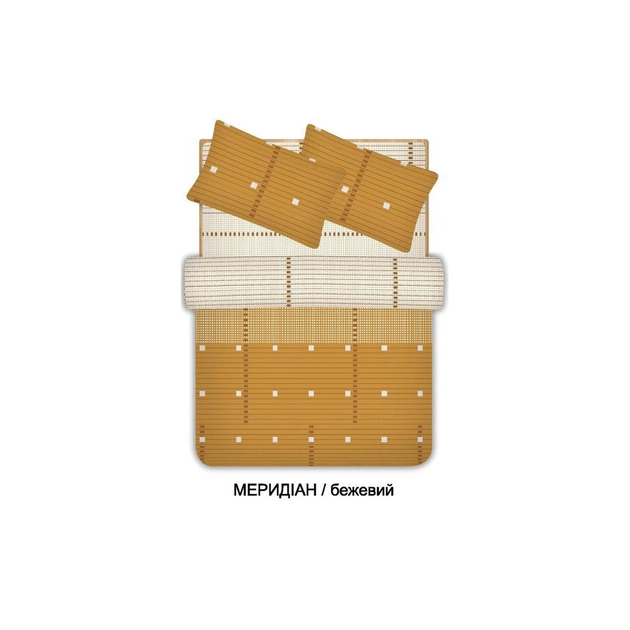 Постільна білизна Home Line Меридіан бежевий бязь євро (96553) - зображення 1