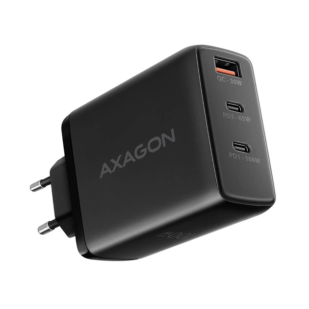 Зарядное устройство AXAGON 1xUSB + 2xUSB-C 100W QC4+ PD3.0 PPS black (ACU-DPQ100) - изображение 1