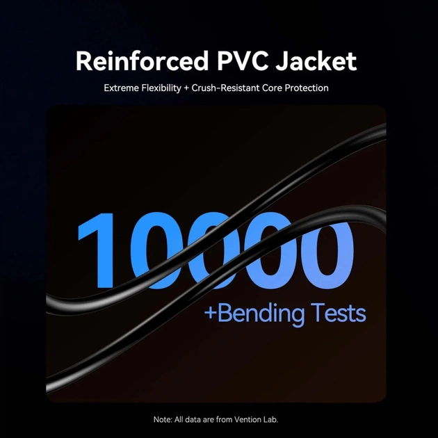 Кабель мультимедійний HDMI M to HDMI M 15.0m 4K fiber optic zinc alloy black Vention (ALSBN) - зображення 7