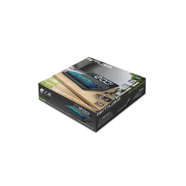 Настольные часы Muse з бездротовою зарядкою телефону (M-168 WI) - изображение 4