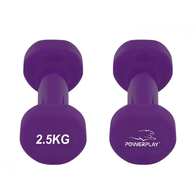 Гантель PowerPlay вінілові 4125 Achilles 2 х 2.5 кг Фіолетові (PP_4125_2.5kg_2in) - picture 5