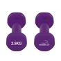 Гантель PowerPlay вінілові 4125 Achilles 2 х 2.5 кг Фіолетові (PP_4125_2.5kg_2in) - зменшене зображення 5