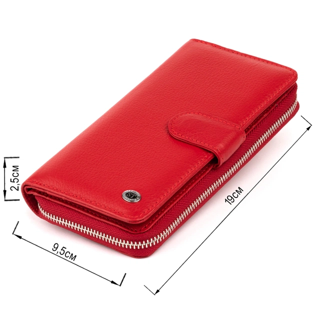 Гаманець ST Leather Зі шкіри жіночий Червоний (19306) - изображение 3