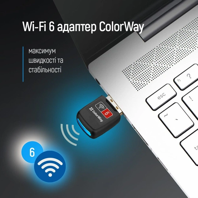 Бездротовий адаптер ColorWay Wi-Fi 6 (CW-AD-W1) - picture 2