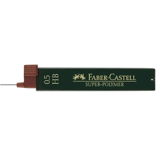 Грифель для механічного олівця Faber-Castell Super-Polymer НВ (діаметр 0,5 мм), 12 штук в пеналі (16782) зображення 1