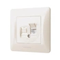 Комп'ютерна розетка Videx BINERA CAT6 одинарна кремова (VF-BNSK1PC6-CR) - уменьшенное изображение 2