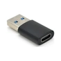 Перехідник USB 3.0 M to USB-C F black VEGGIEG (TC-106) - зменшене зображення 1