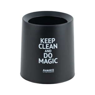 Кошик для паперів Axent Настільний контейнер для сміття, круглий, чорний (2131-01-A) зображення 1