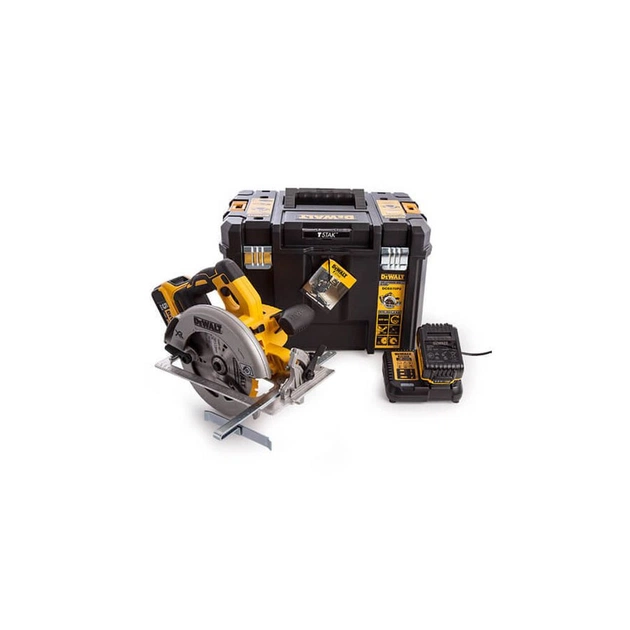 Дискова пила DeWALT 18В XR Li-Ion, диск 184х16 мм, 3.6 кг, 2x5Ah, кейс TSTAK (DCS570P2) - picture 4