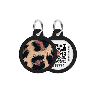 Адресник для тварин WAUDOG Smart ID з QR паспортом "Леопард", коло 25 мм (225-4066) изображение 1