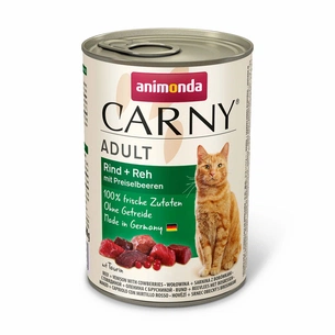 Консерви для котів Animonda Carny Adult Beef + Venison with Cowberries 400 г (4017721837163) зображення 1