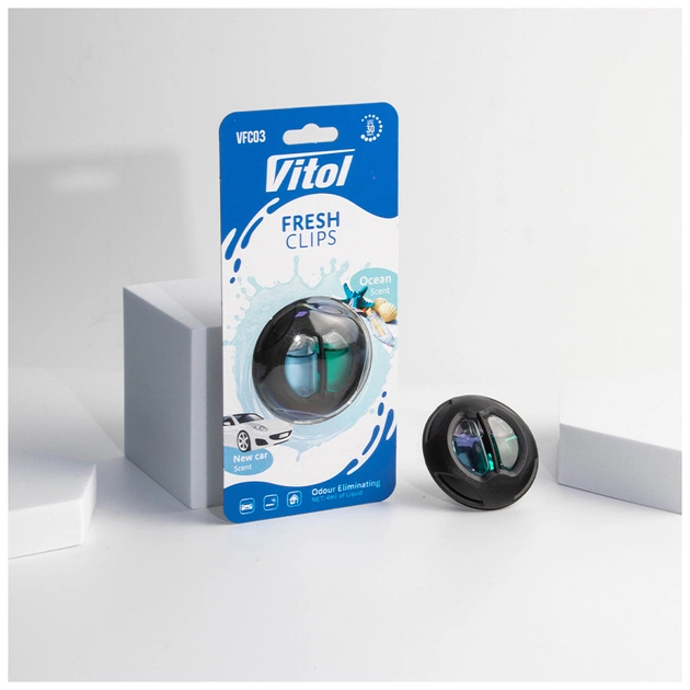 Ароматизатор для автомобіля VITOL Fresh Clips New car +Ocean (VFC03) - picture 5
