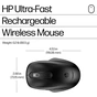 Мишка HP 510 Ultra-Fast Rechargeable Wireless Black (9C2F6AA) - зменшене зображення 8