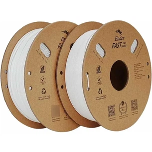 Пластик для 3D-принтера Creality 1.75мм Fast PLA Filament Ender 2x1кг, white (3301010396) зображення 1