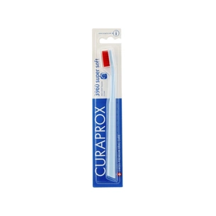 Зубна щітка Curaprox CS 3960 Super Soft Суперм'яка D 0.12 мм Блакитна з червоною щетиною (CS 3960-03) зображення 1