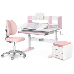 Парта з кріслом ErgoKids (L) + тумба (TH-330 + Y-412 Lite + BD C3_PINK) зображення 1