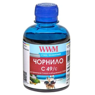 Чорнило WWM CANON GI-490 200г Cyan (C49/C) зображення 1