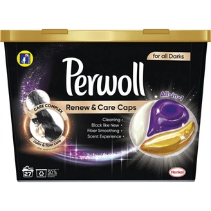 Капсули для прання Perwoll All-in-1 для темних і чорних речей 27 шт. (9000101514537) зображення 1