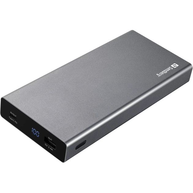 Батарея універсальна Sandberg 20000mAh, PD/88W+12W, USB-C, USB-A output: 5V/2.4A (12W max) (420-52) - зображення 1