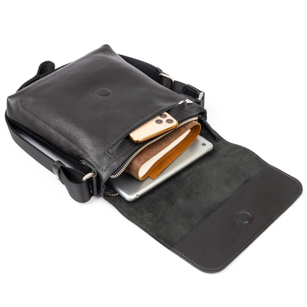 Сумка Grande Pelle У гладкій шкірі Чорна (11333) - зображення 3