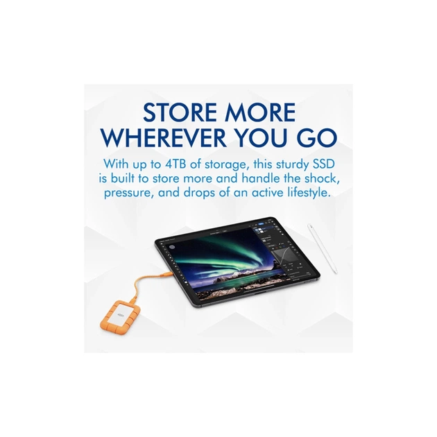 Накопичувач SSD USB Type-C 1TB Rugged Mini LaCie (STMF1000400) - зображення 9