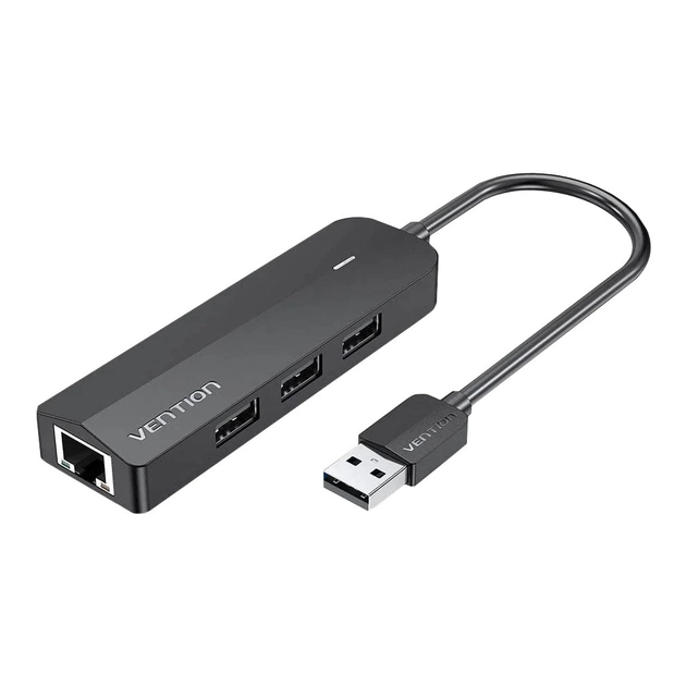Концентратор Vention USB 2.0 to 3хUSB 2.0 + RJ45 100M Ethernet (CHPBB) - зображення 1