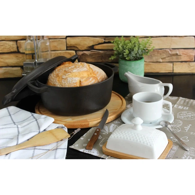 Каструля Brizoll чавунна з кришкою-сковородою 6 л (P-6L-2) - picture 12