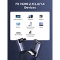 Перехідник HDMI M to HDMI F 8K60Hz 48Gbps 90° corner black Ugreen (85632) - зменшене зображення 7