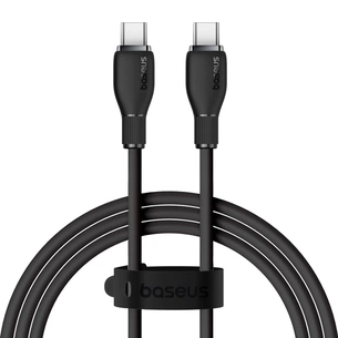 Дата кабель USB-C to USB-C 1.2m 100W black Baseus (P10355702111-00) зображення 1