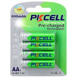 Акумулятор PkCell AA R6 NiMH 600mAh * 4 (PC/AA600-4BA) зображення 1