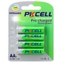 Акумулятор PkCell AA R6 NiMH 600mAh * 4 (PC/AA600-4BA) - зменшене зображення 1