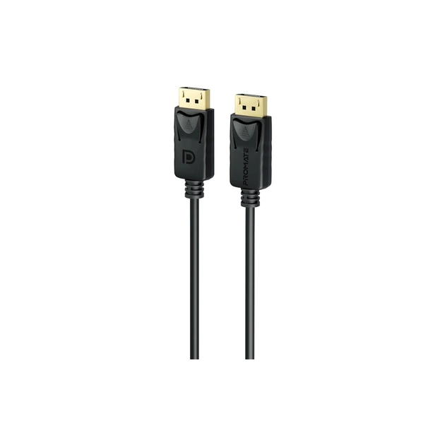Кабель мультимедійний DisplayPort M to DisplayPort M 2.0m V1.4 black Promate (dplink-200.black) - зображення 1