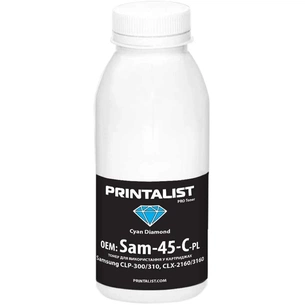 Тонер Printalist Samsung CLP-300/310, CLX-2160/3160 45г Cyan (Sam-45-C-PL) зображення 1