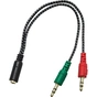 Перехідник XoKo AC-007 2x3.5-мм jack(F) - 3.5-мм 4pin jack(M) (XOKO AC-007) - зменшене зображення 1