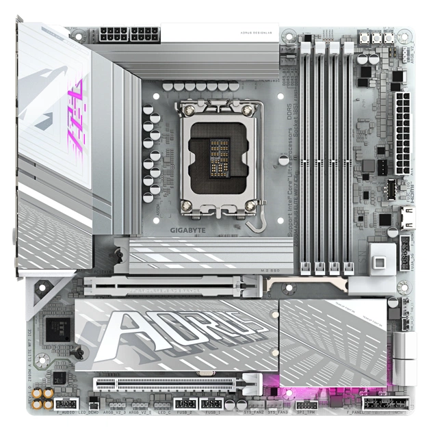Материнська плата GIGABYTE Z890M AORUS ELITE WIFI7 ICE - зображення 1