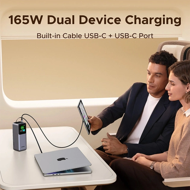 Батарея універсальна Ugreen 20000mAh 165W with Retractable Cable (PB726 55987B) - picture 10