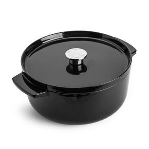 Каструля KitchenAid чавунна з кришкою 5,2 л Чорна (CC006061-001) зображення 1
