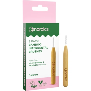Щітки для міжзубних проміжків Nordics Bamboo 0.45 мм 8 шт. (3800500324227) изображение 1
