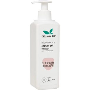 Гель для душу DeLaMark з ароматом полуниці та вершків 400 мл (4820152331908) зображення 1