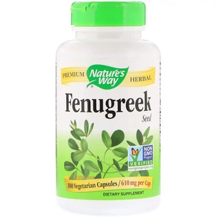 Травы Nature's Way Пажитник, Fenugreek Seed, 610 мг, 180 капсул (NWY-14610) изображение 1