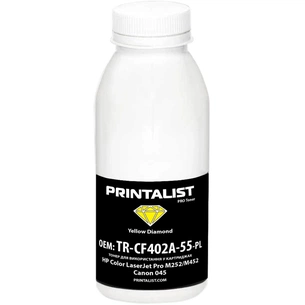 Тонер Printalist HP CLJ Pro M252/M452, Canon 045, 50г Yellow (TR-CF402A-55-PL) зображення 1
