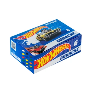 Гуашеві фарби Kite Hot Wheels 6 кольорів, 20 мл (HW23-062) зображення 1