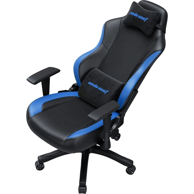 Крісло ігрове Anda Seat Luna Color PVC Size L Black/Blue (AD18-48-BS-PV) - зображення 8