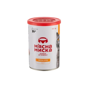 Паштет для котів М'ясна Миска з куркою 415 г (4820255190280) зображення 1