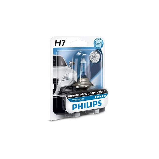 Автолампа Philips H7 WhiteVision +60%, 3700K, 1шт (12972WHVB1) - изображение 1