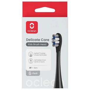 Насадка для зубної електрощітки Oclean X Kids P3K8 Black (6 шт) (6970810557381) зображення 1