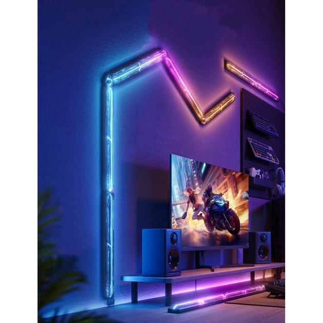 Світильник Govee H1063 Gaming Wall Light Expansion Kit, 2pcs, RGBIC, Wi-Fi/Bluetooth, Purple (H10630A5) - picture 4