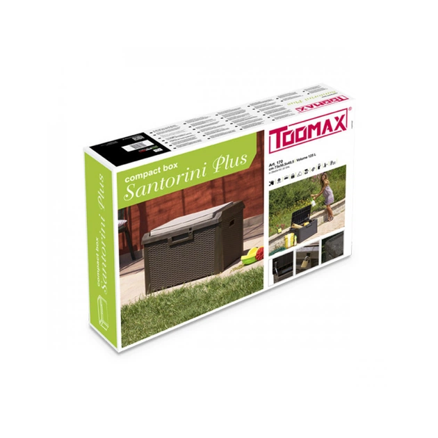 Контейнер для зберігання Toomax Santorini Plus з подушкою антрацит 125 л (5151) - picture 9