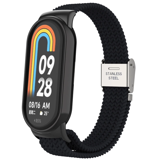 Ремешок для фитнес браслета Armorstandart Braided Solo Loop для Xiaomi Smart Band 10/9/8 Black (ARM86879) - изображение 1