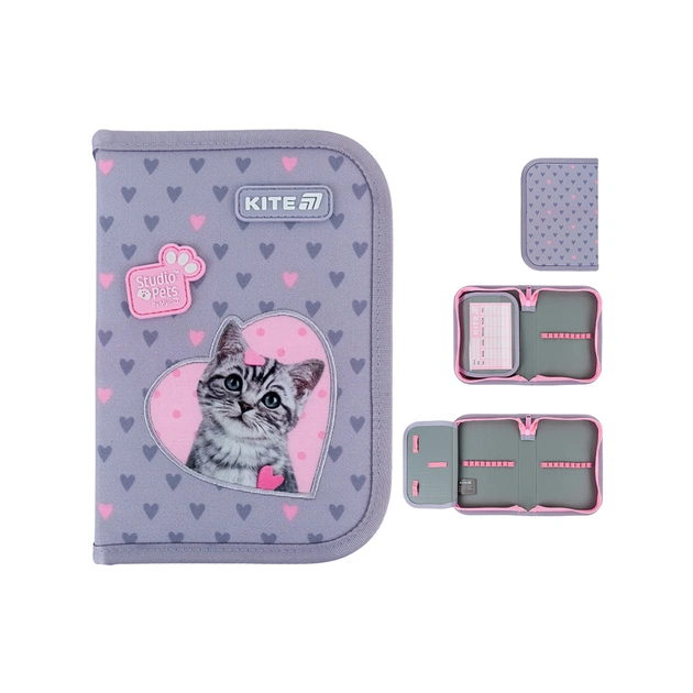 Пенал Kite 621 Studio Pets, 1 відділення, 1 відворот (SP25-621) - изображение 1